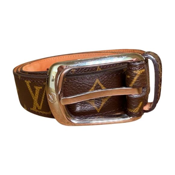 Authentic Louis Vuitton Monogram Leather Belt – Size 90/36 - Picture 1 of 6